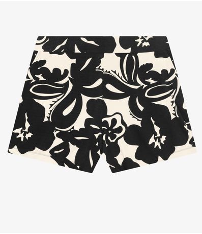 Shorts Viscose Maquinetada Plus Size Secret Glam Preto