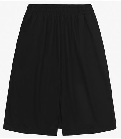 Saia Midi Plus Size Secret Glam Preto