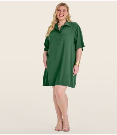 Vestido Midi Plus Size Secret Glam Verde