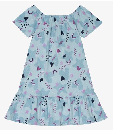 Vestido Infantil Oncinha Infinita Cor Azul