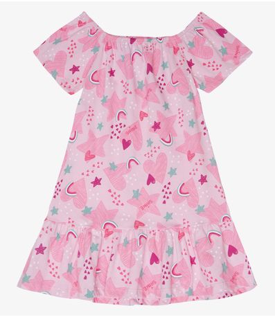 Vestido Infantil Oncinha Infinita Cor Rosa