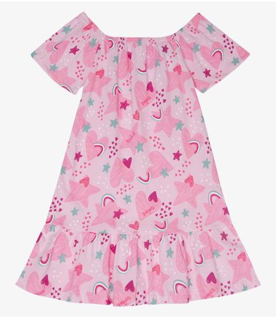 Vestido Infantil Oncinha Infinita Cor Rosa