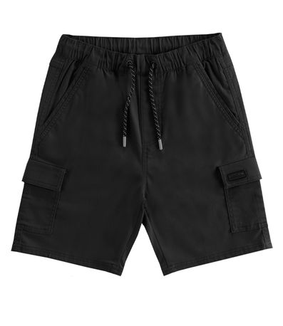 Bermuda Sarja Masculina Juvenil Minty Preto