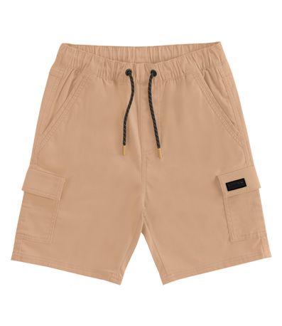 Bermuda Sarja Masculina Juvenil Minty Marrom