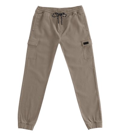 Calça Jogger Sarja Juvenil Masculina Minty Marrom