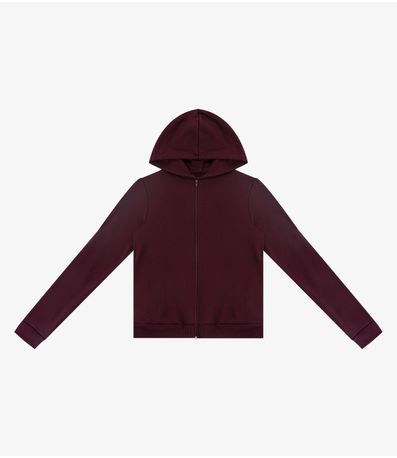 Jaqueta com Capuz em Moletom Rovitex Vermelho