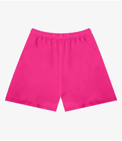 Shorts Feminino Moletinho Infinita Cor Rosa