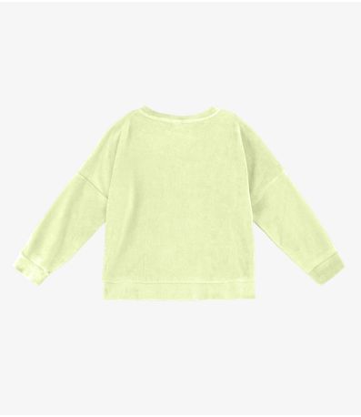 Blusão Infantil Menina Com Laço Infinita Cor Amarelo