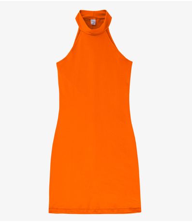 Vestido Feminino em Cotton Infinita Cor Laranja