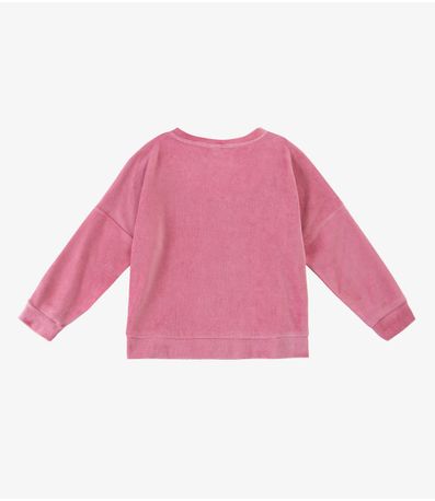 Blusão Infantil Menina Com Laço Infinita Cor Rosa