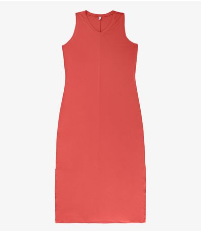 Vestido Longo Plus Size Infinita Cor Laranja