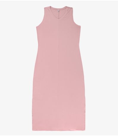 Vestido Longo Plus Size Infinita Cor Rosa