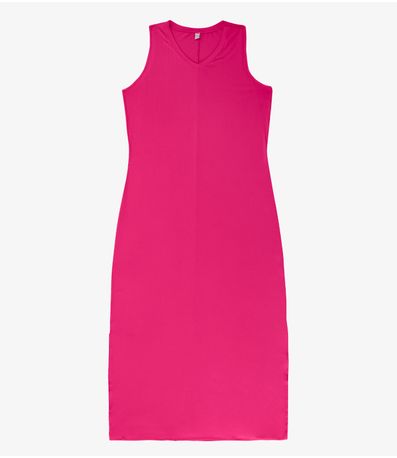 Vestido Longo Plus Size Infinita Cor Rosa