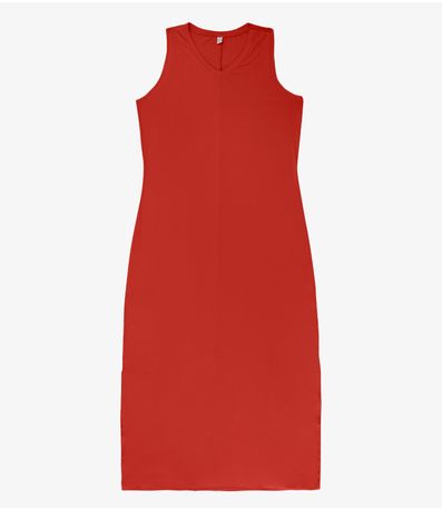 Vestido Longo Plus Size Infinita Cor Laranja