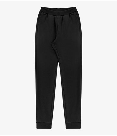 Calça Feminina em Moletom Peluciado Rovitex Preto