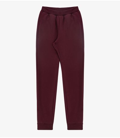 Calça Feminina em Moletom Peluciado Rovitex Vermelho