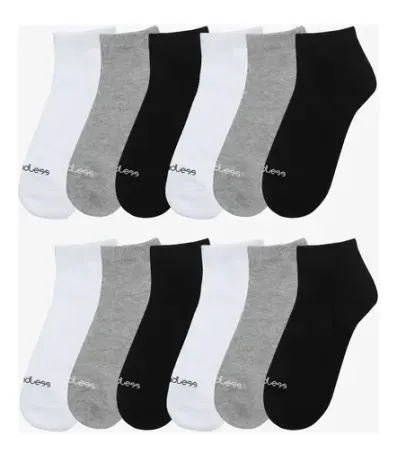 Kit 3 Pares De Meias Cano Curto Adulto Endless Unica