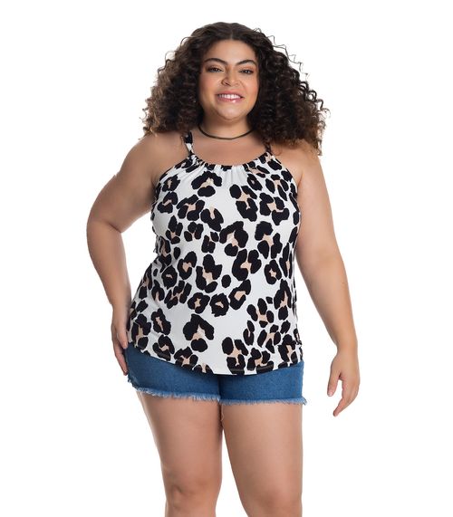 Blusa de Alça Plus Size Infinita Cor Sortida