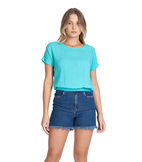 Blusa Feminina manga curta Infinita Cor Sortida