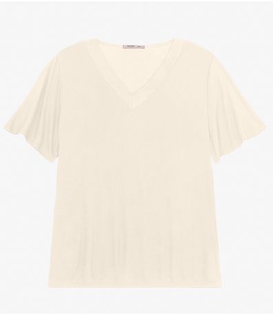 Blusa Visco Tricot Plus Size Secret Glam Bege