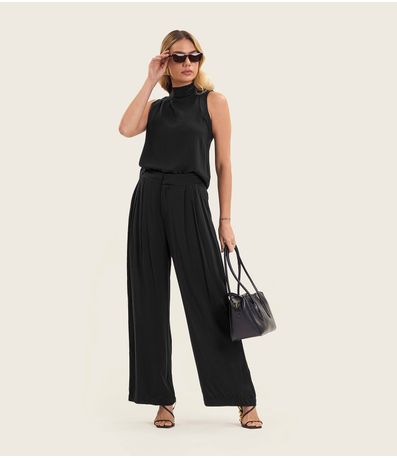 Regata Feminina Gola Alta Endless Preto
