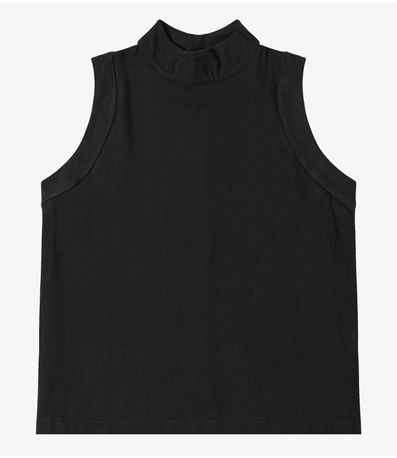 Regata Feminina Gola Alta Endless Preto