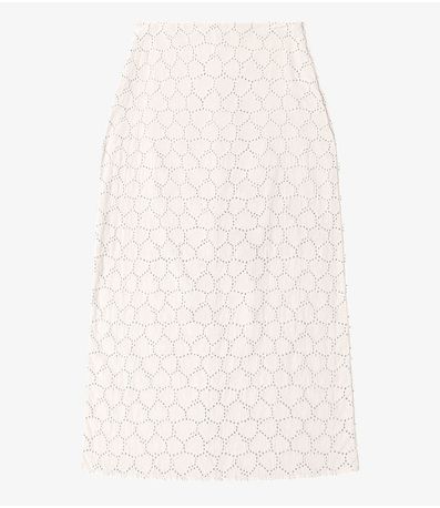Saia Midi Feminina Em Laise Endless Bege