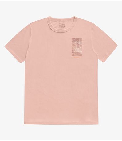 Camiseta Plus Size Masculina Meia Malha Diametro Rosa