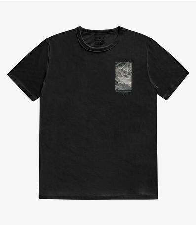 Camiseta Plus Size Masculina Meia Malha Diametro Preto