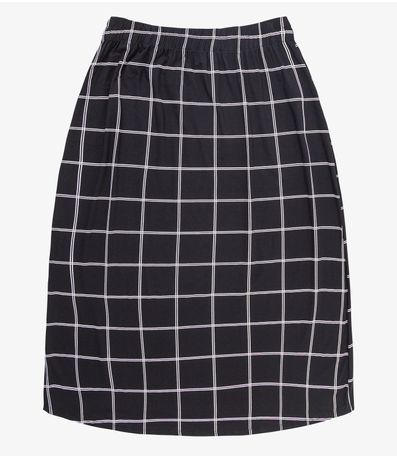 Saia Midi Plus Size Infinita Cor Preto