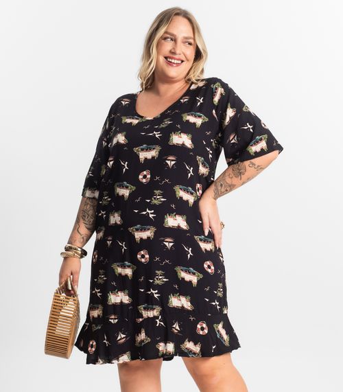 Vestido Curto Secret Glam Preto