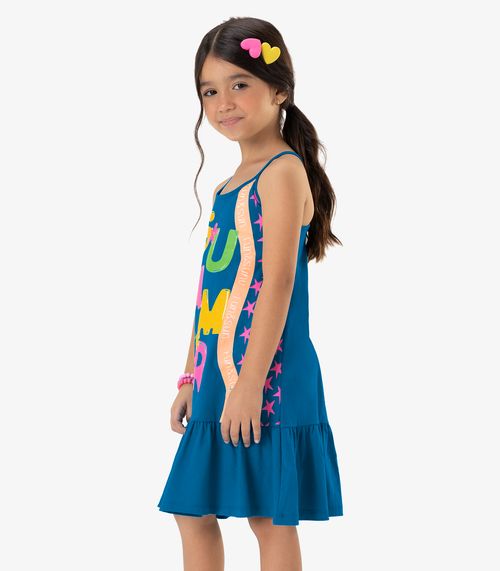 Vestido Infantil Summer Rovi Kids Azul