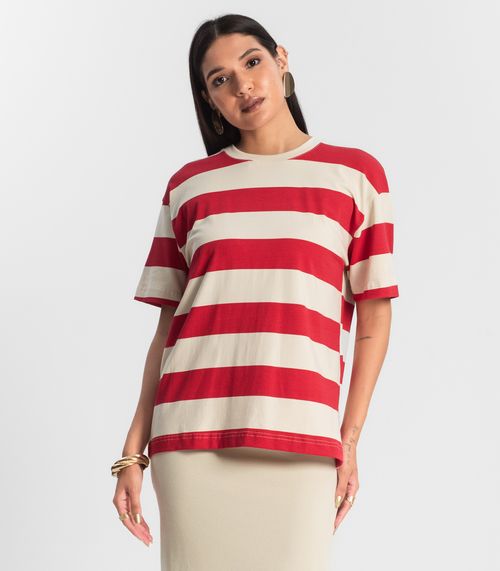 T- Shirt Feminina Cotton Leve Rovitex Vermelho