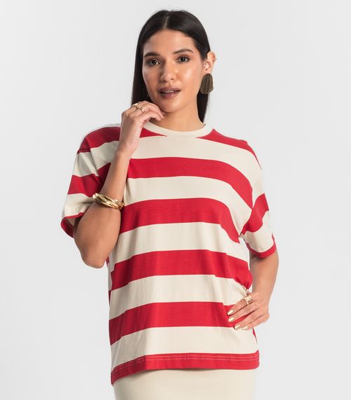 T- Shirt Feminina Cotton Leve Rovitex Vermelho