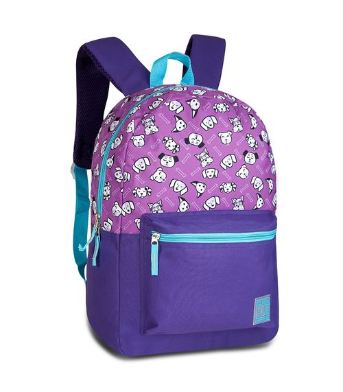 Mochila Escolar Feminina Pets Clio Roxo