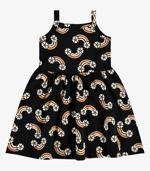 Vestido Infantil em Meia Malha Rovi Kids Preto