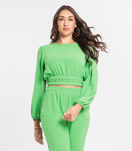 Blusa Feminina Manga Longa Endless Verde