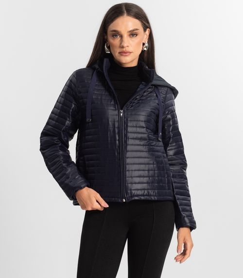 Jaqueta Feminina Com Capuz Endless Azul