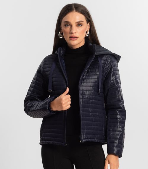 Jaqueta Feminina Com Capuz Endless Azul