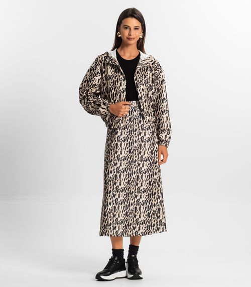 Saia Midi Feminina Rovitex Bege