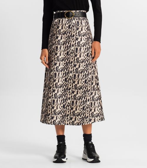 Saia Midi Feminina Rovitex Bege