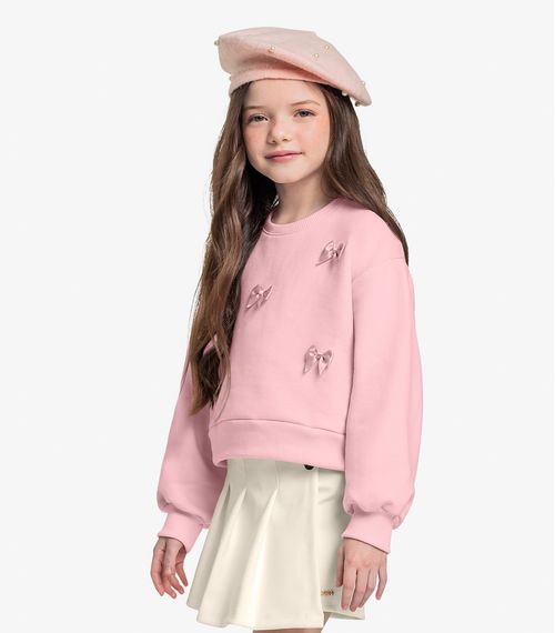 Conjunto Blusão Com Shorts Saia Trick Nick Rosa