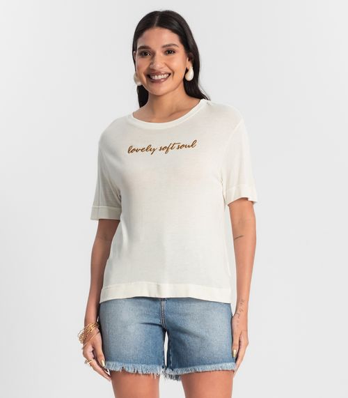 Blusa Feminina  Visco Tricot Rovitex Bege