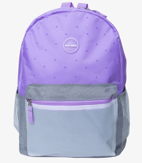 Mochila Escolar Feminina Com Bolinhas Clio Roxo