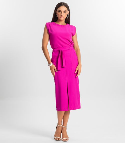 Saia Feminina Midi Endless Rosa