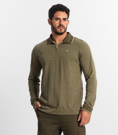 Polo Masculina  Manga Longa Diametro Verde