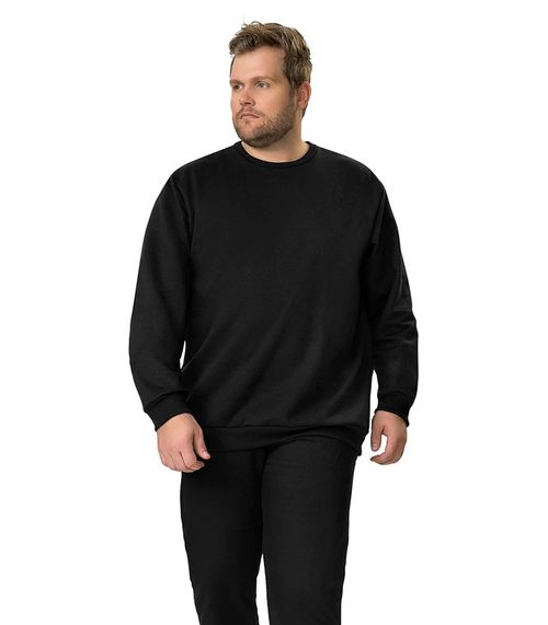 Camiseta Masculina Plus Size Manga Longa Diametro Preto