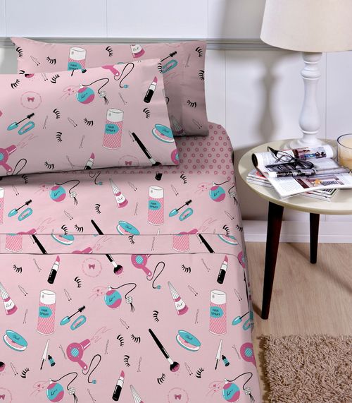 Jogo de Cama Infantil 3 Peças Corttex Rosa