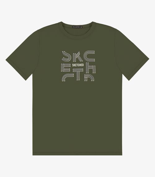 Camiseta Masculina em Meia Malha Diametro Verde