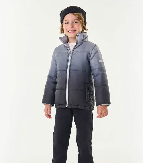 Jaqueta Puffer Infantil Masculina Trick Nick Cinza